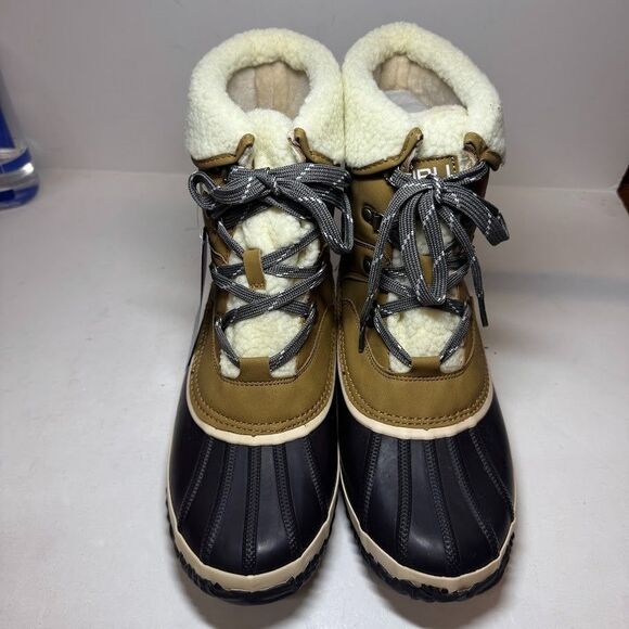 JBU Womens 11 M Tan Lizzy Waterproof Faux Fur Lined Ankle Boots NIB IU5 - Picture 3 of 5
